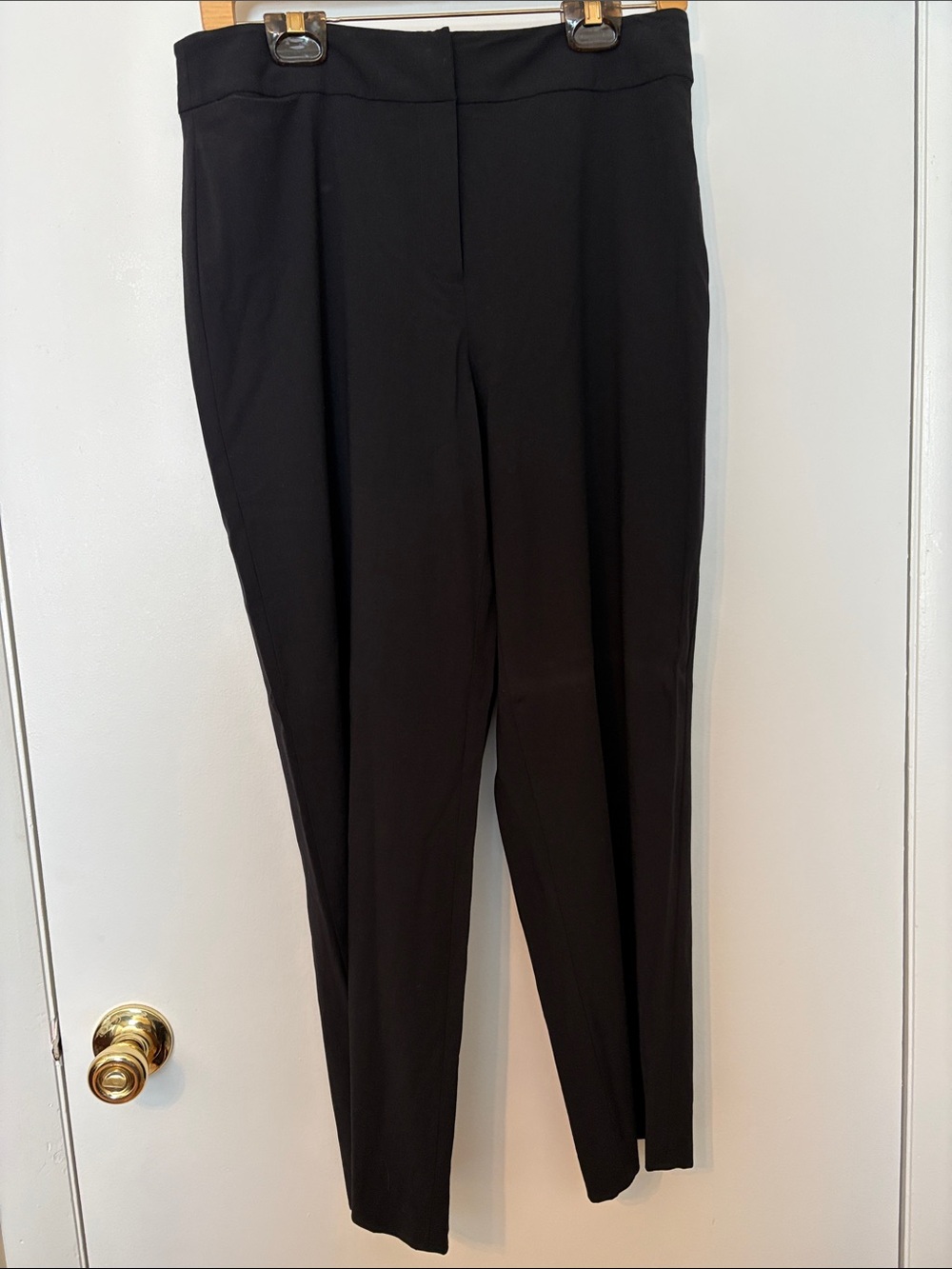 Eileen Fisher Black Straight-Leg Stretch Pants